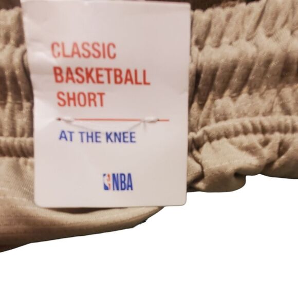 NBA At The Knee Men's Basketball Shorts Size 3X Color Sand - Picture 6 of 9